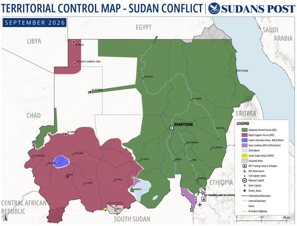 Territorial control map – (as of September 25, 2026)